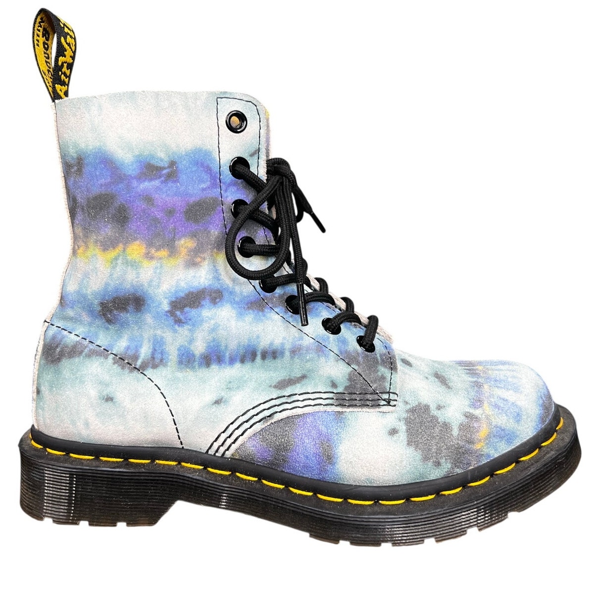 Dr. Martens Women’s 1460 Pascal Tie-Dye Soft Suede Combat Boot Size Us 7